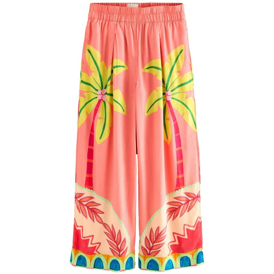 Next Next Broek donkerblauw / groen / appel / framboos -