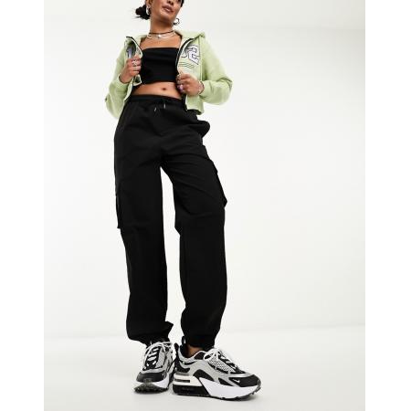 Noisy May Cargobroek met zakdetail in zwart