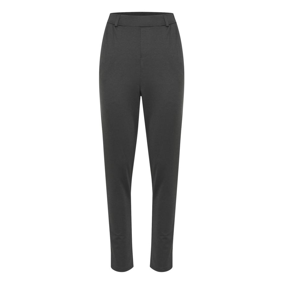 Kaffe Kaffe Bandplooibroek KA Jenny donkergrijs -