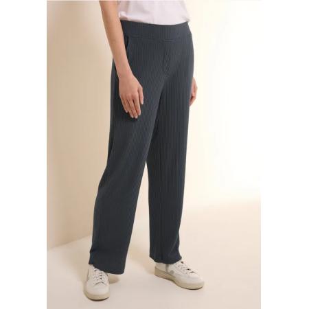 CECIL Jersey broek met geribde structuur