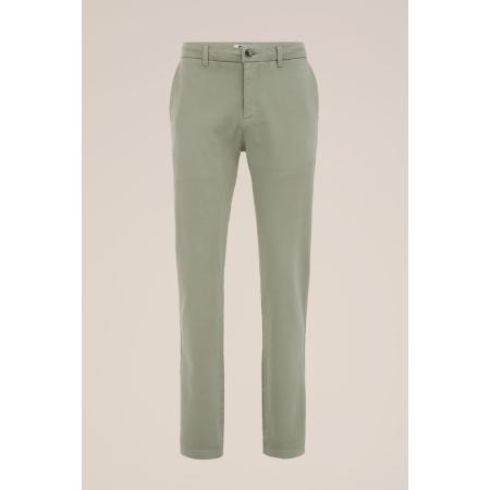 Fundamentals heren slim fit chino van jog kwaliteit - Slim Fit - Grijsgroen - Katoen - Maat: 29/30