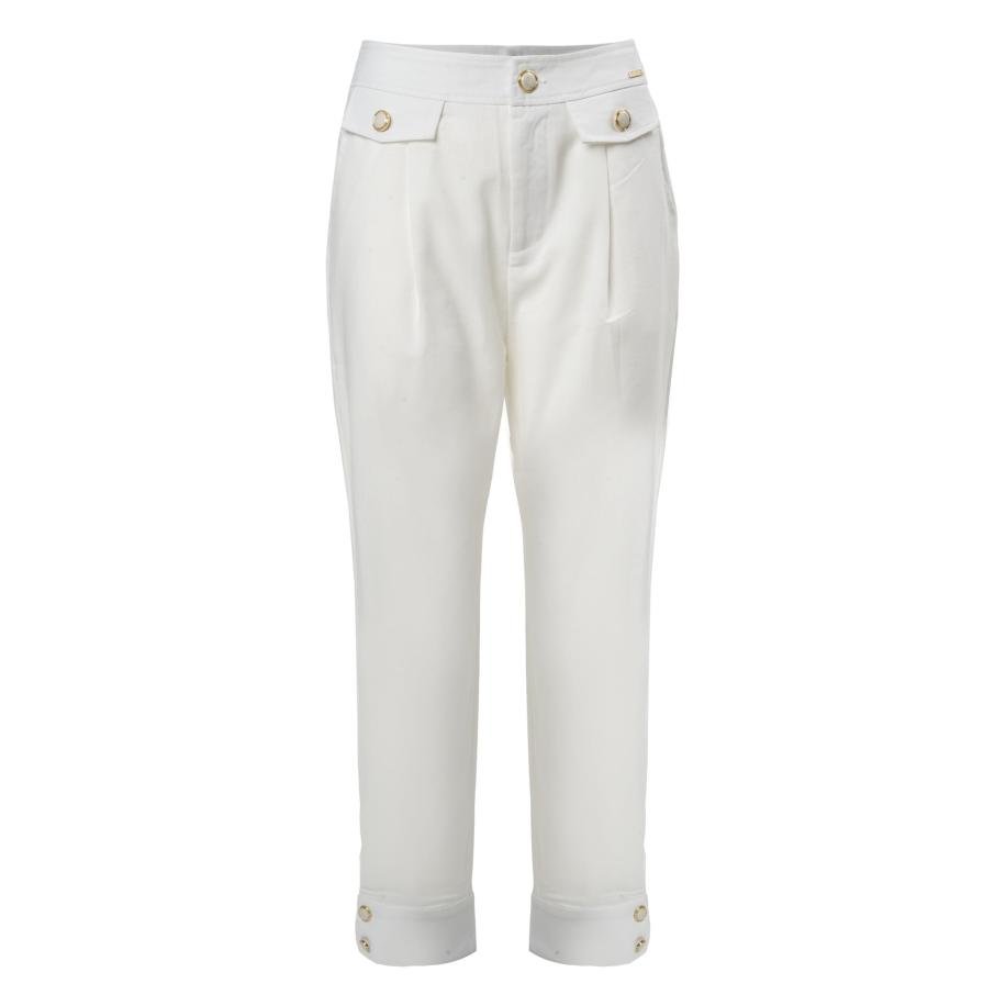 Influencer Influencer Bandplooibroek wit -