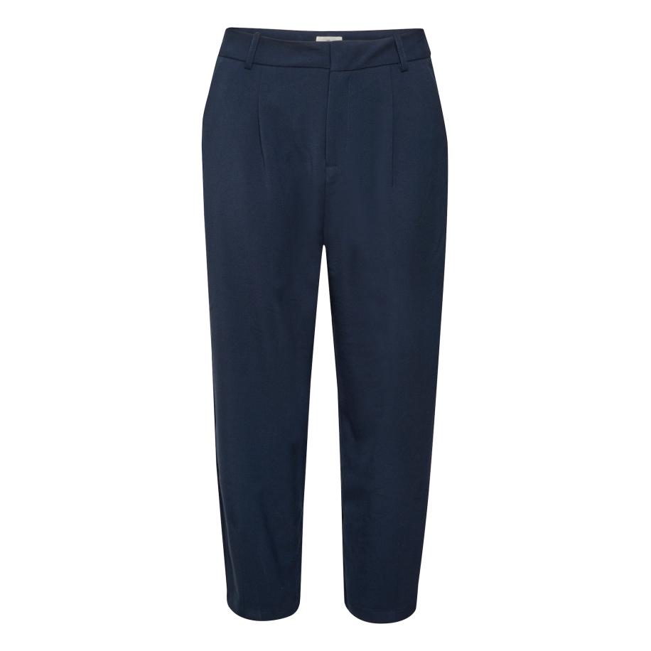 Kaffe Kaffe Bandplooibroek Merle donkerblauw -