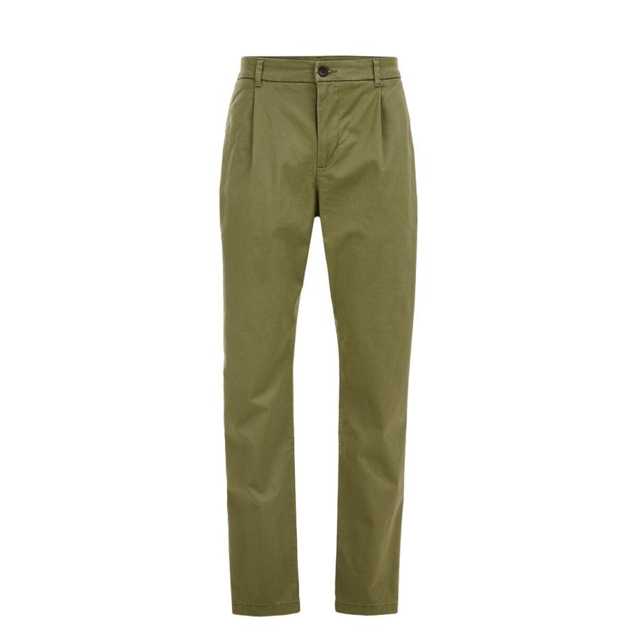 Fundamentals heren tapered fit chino met stretch - Tapered - Olijfgroen - Katoen - Maat: 29/30 Groen