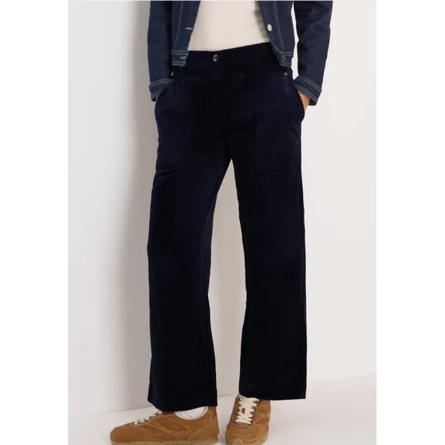 CECIL Wide Legs corduroy broek Blauw