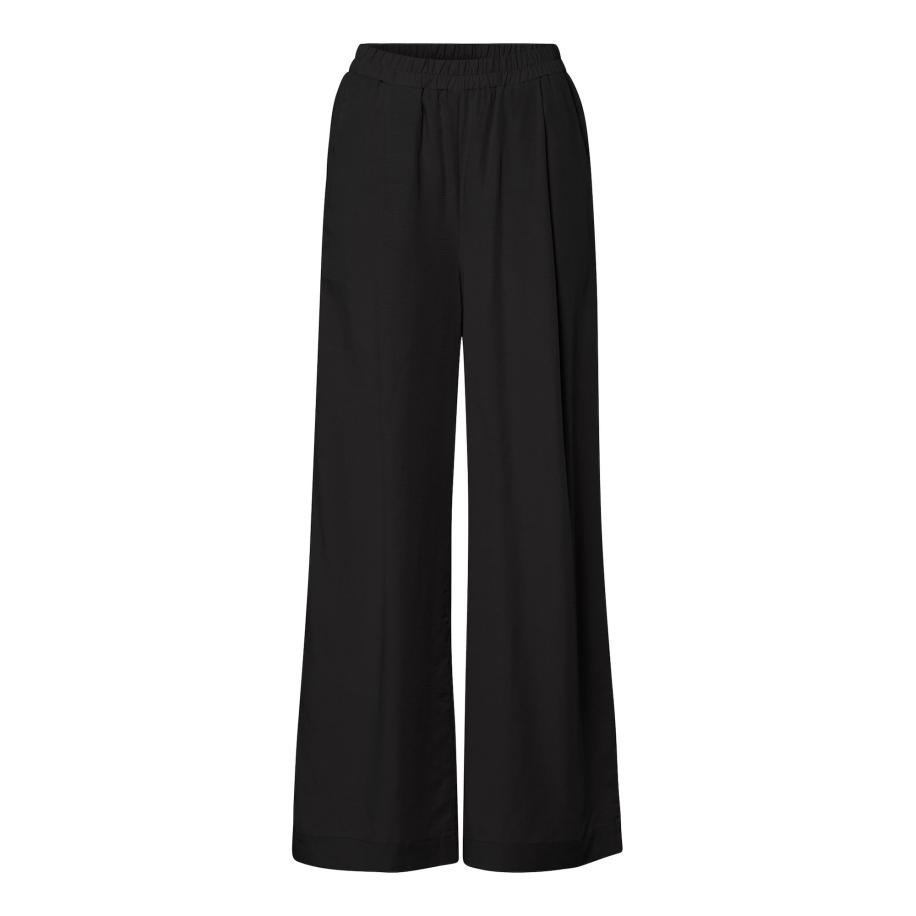 Les Lunes Les Lunes Broek zwart gemêleerd -