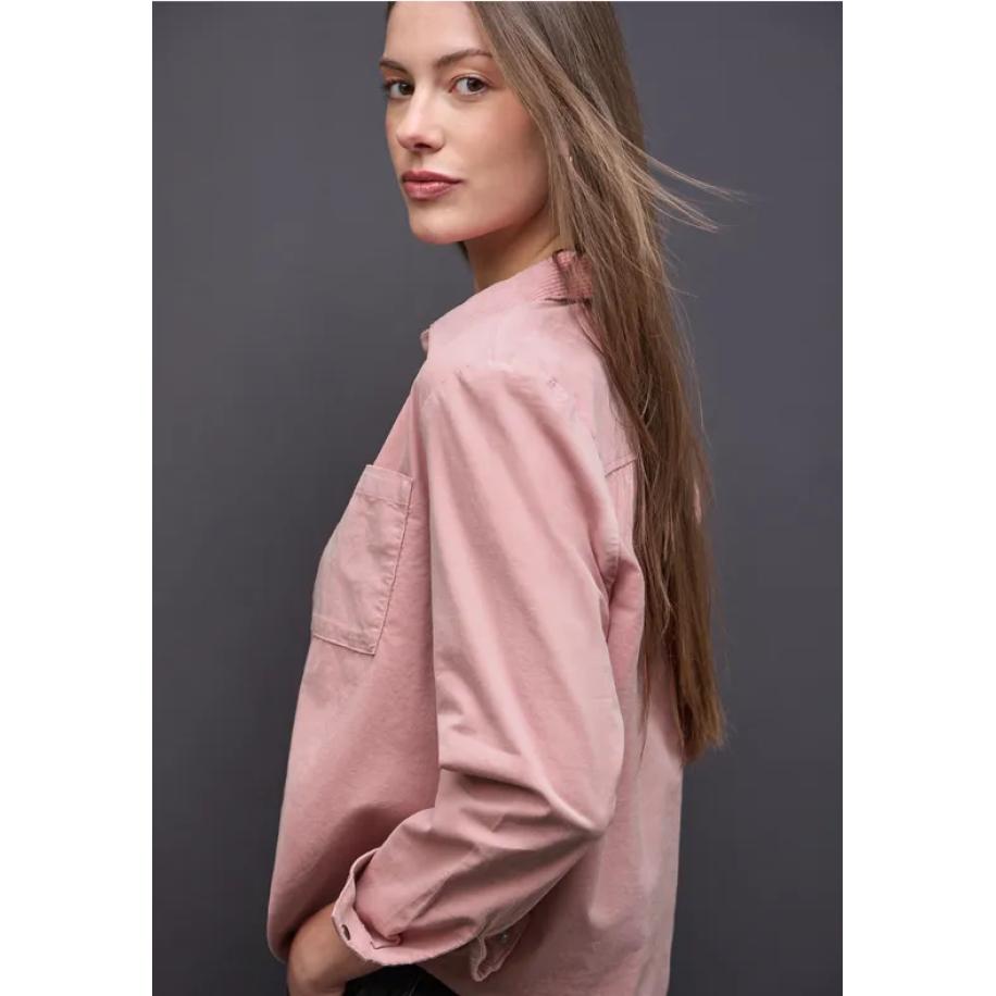 Street One Corduroy mix blouse Roze