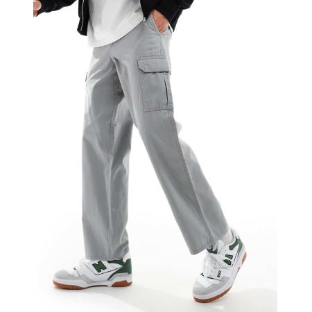 New Look - Ruimvallende cargobroek in vaalgrijs