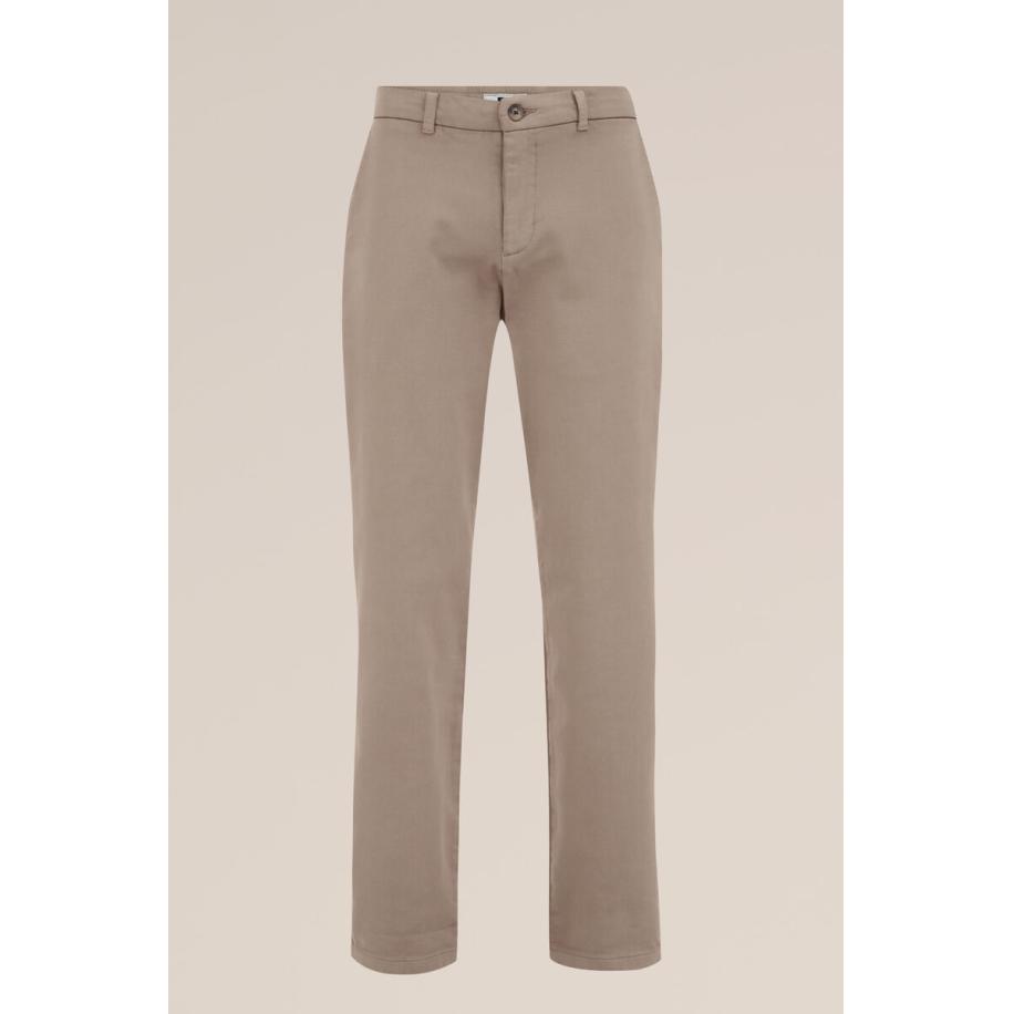Fundamentals heren regular fit chino van jog kwaliteit - Slim Fit - Grijsgroen - Maat: 34/34 Groen