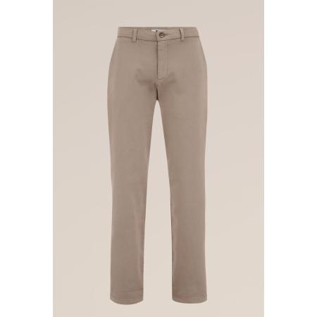 Fundamentals heren regular fit chino van jog kwaliteit - Slim Fit - Grijsgroen - Maat: 34/34