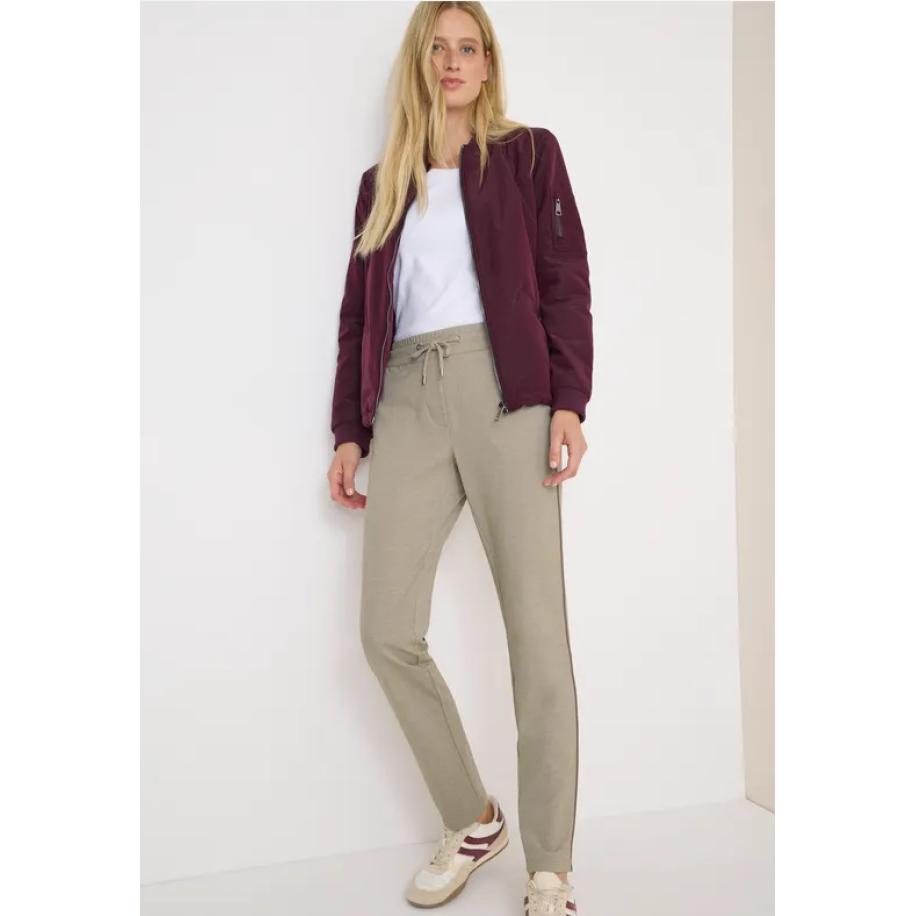 CECIL Broek met galonstrepen - Bruin