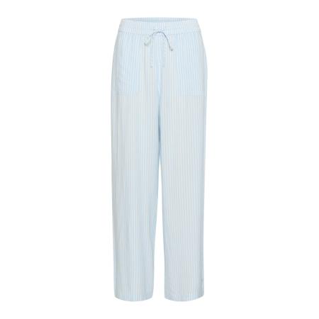 Kaffe Kaffe Broek KAmilia lichtblauw / wit