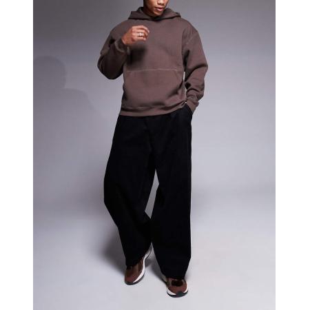 ASOS DESIGN - Parachutebroek van corduroy in zwart