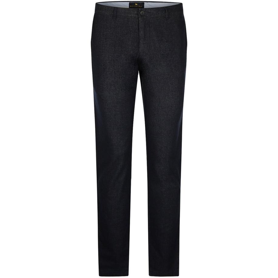 Steppin' Out Chino Newbury Melange Navy Blauw