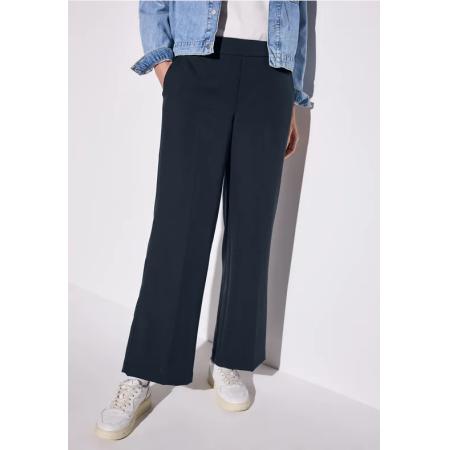 Street One Broek met wijde pijpen in keperstof