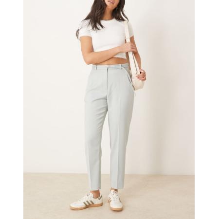 Abercrombie & Fitch Klassieke cigarette broek met hoge taille in grijs