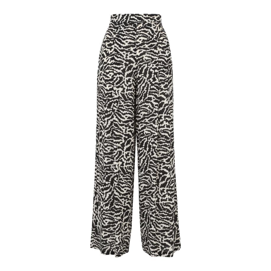 Guido Maria Kretschmer Guido Maria Kretschmer Women Bandplooibroek Mila zwart / wit -