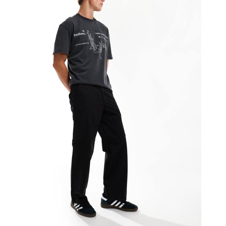 Jack & Jones - Bill - Cargobroek met wijde pasvorm in zwart Zwart