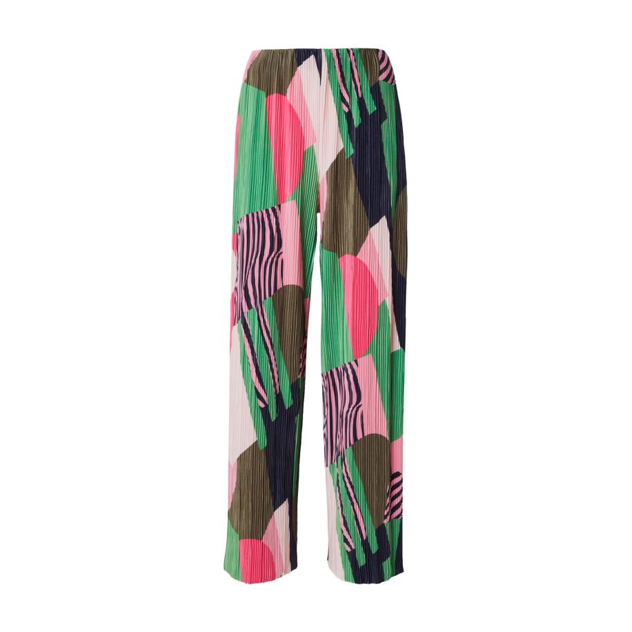 Nümph NÜMPH Broek VIXA donkerblauw / bruin / grasgroen / rosa -