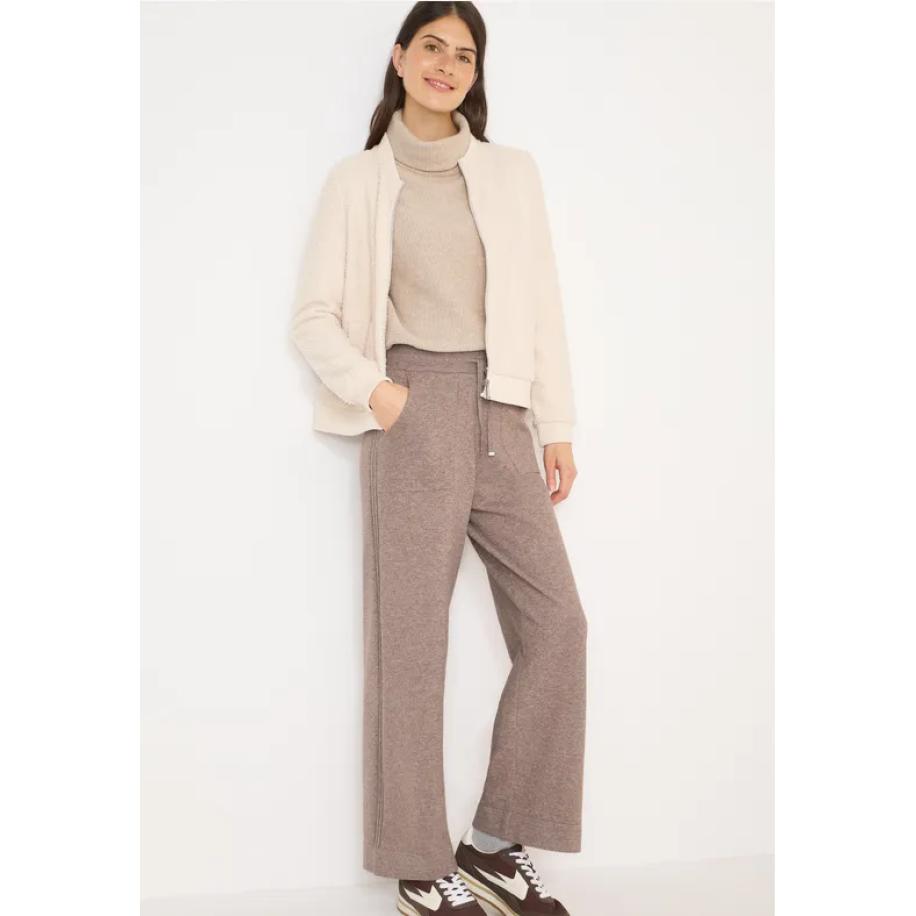 CECIL Gebreide broek met wijde pijpen Bruin