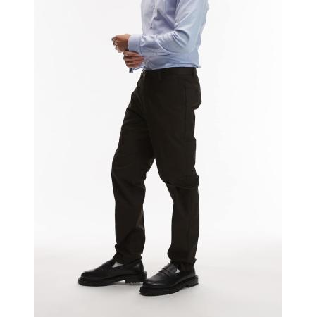 Mango - Elegante slim-fit broek in donkerbruin
