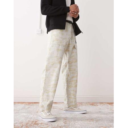 Gramicci - Canvas camouflage broek in beige-Neutraal