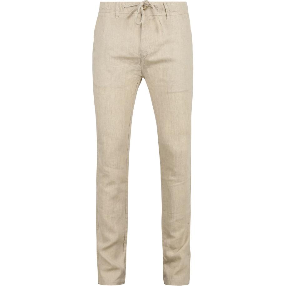 Suitable Chino Linnen Beige Bruin