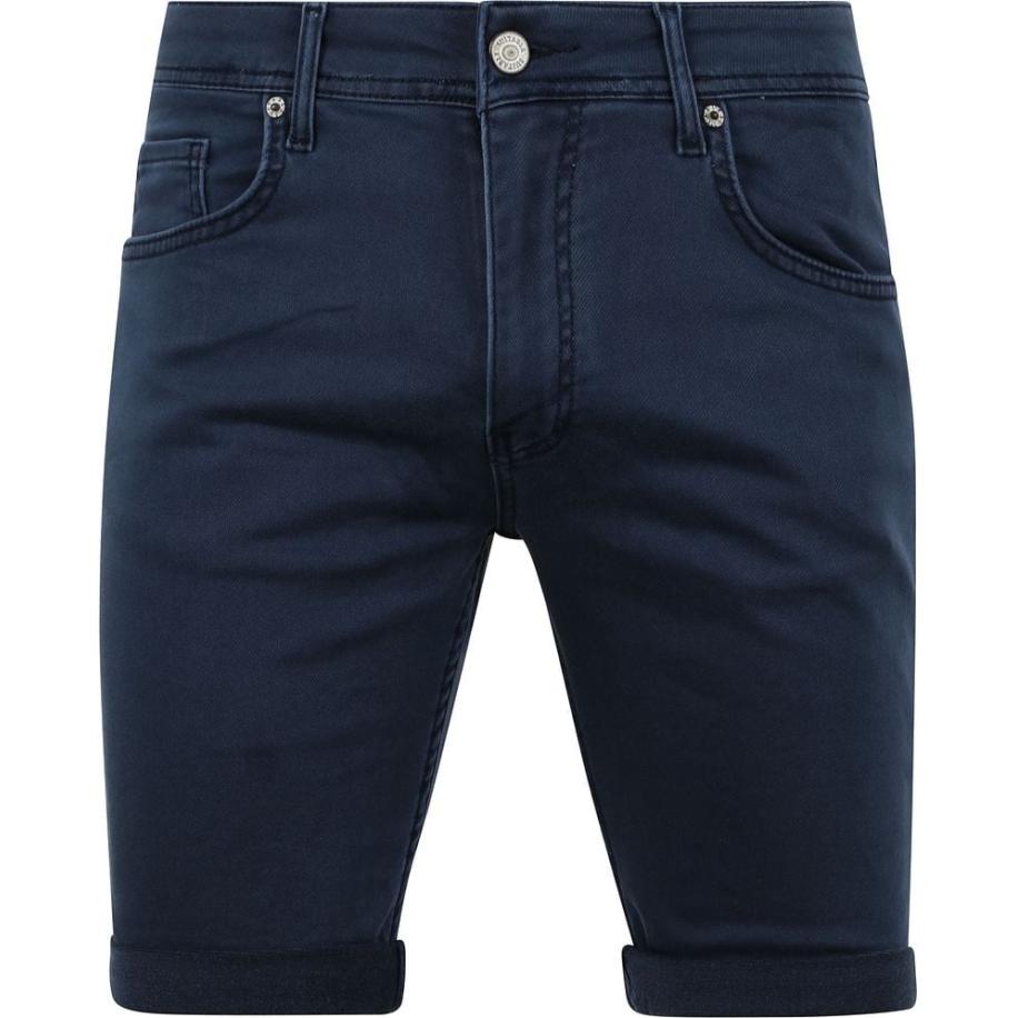 Suitable Kant Short Navy Blauw