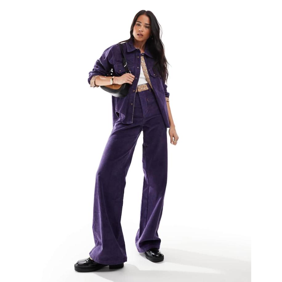 Scalpers Trize Corduroy broek in paars Paars