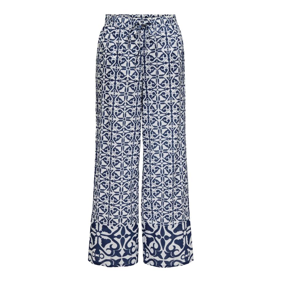 JDY Broek JDYAnna blauw / offwhite Blauw