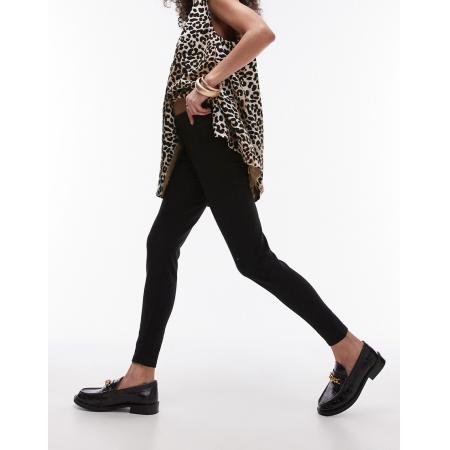 Topshop Lange legging van zware stof in zwart