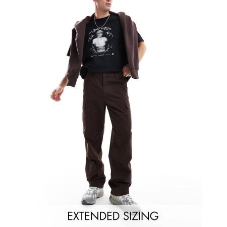 ASOS DESIGN - Baggy cargobroek in bruin