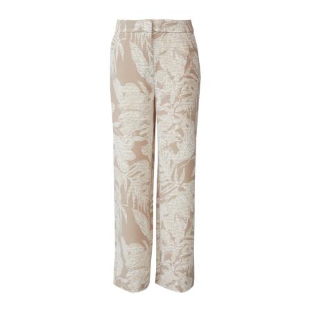 Comma COMMA Broek beige / wit