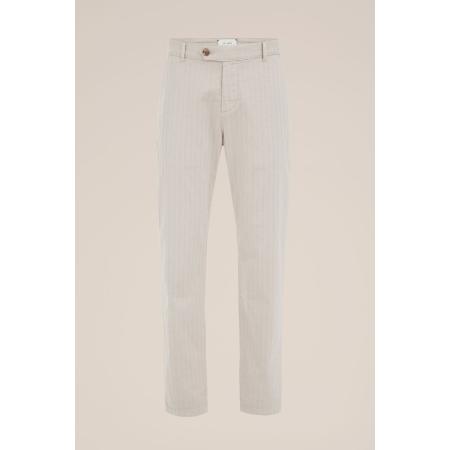 Van Gils heren chino met structuur - Tapered - Beige - Katoen - Maat: 30/34