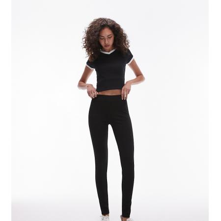 Topshop Tall Lange legging van zware stof in zwart