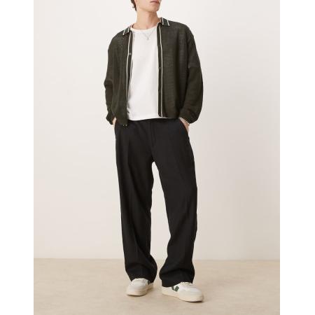 Abercrombie & Fitch - Losse timmermansbroek in zwart