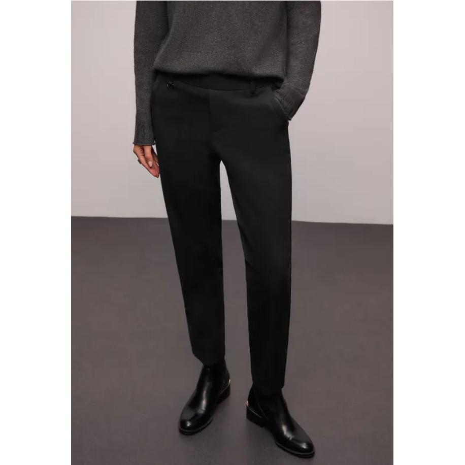 Street One Chino met banddetail Zwart