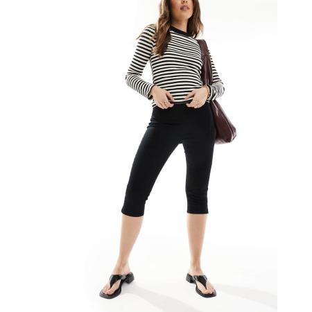 New Look Denim capribroek in zwart