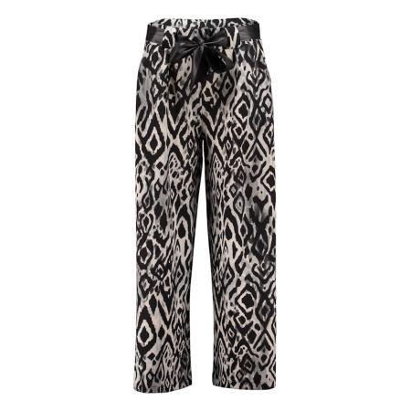 Hailys Hailys Bandplooibroek Ni44a grijs / greige / zwart