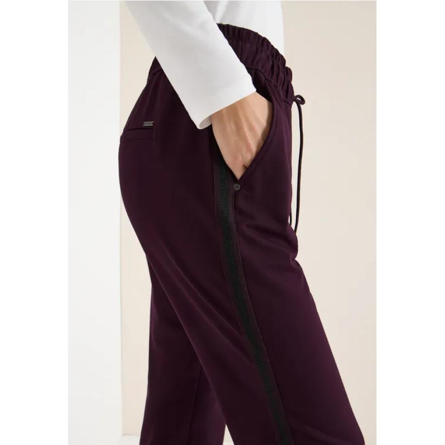 CECIL Broek met glittertape Rood