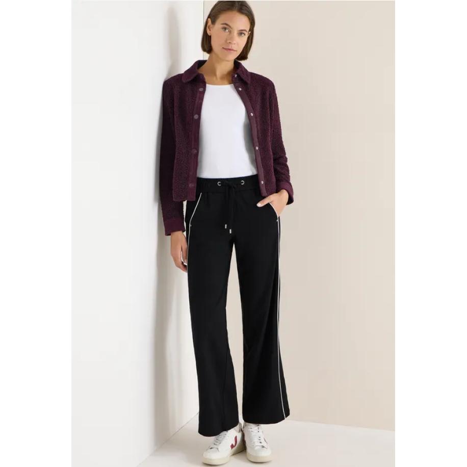 CECIL Wide Legs broek met tape Zwart