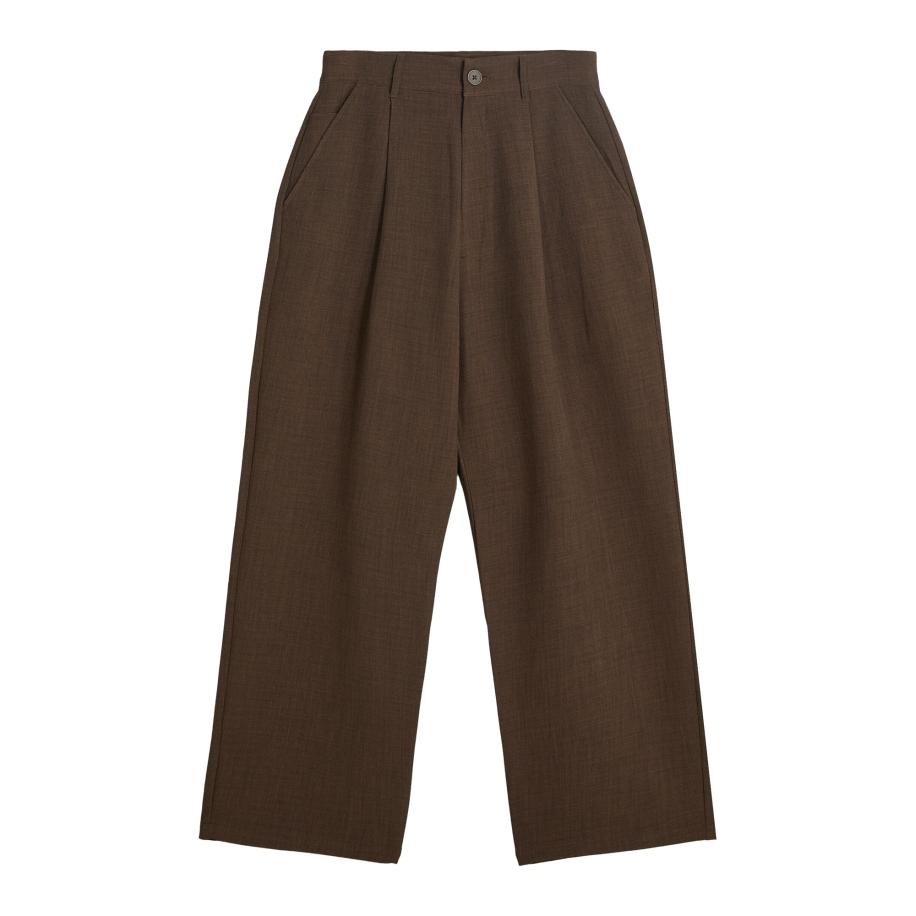 Bershka Bershka Bandplooibroek chocoladebruin -