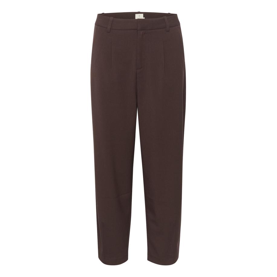 Kaffe Bandplooibroek Merle donkerbruin Bruin