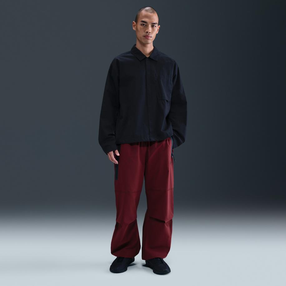 Nike Tech geweven oversized herenbroek - Rood Rood