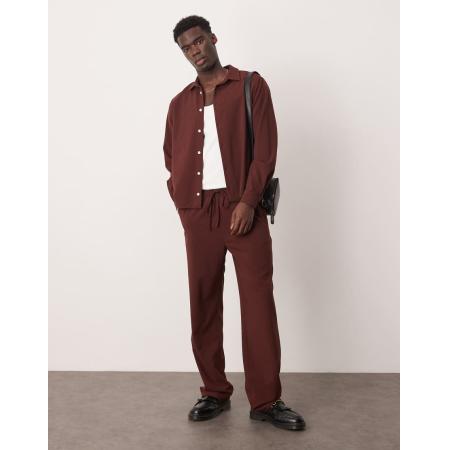 ASOS DESIGN - Baggy broek in bruin, deel van co-ord set