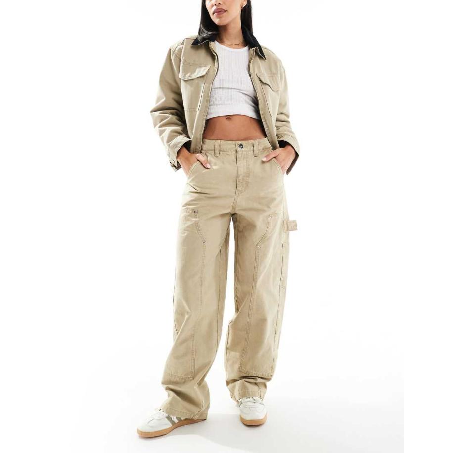 Bershka Timmermansbroek in bruin Bruin