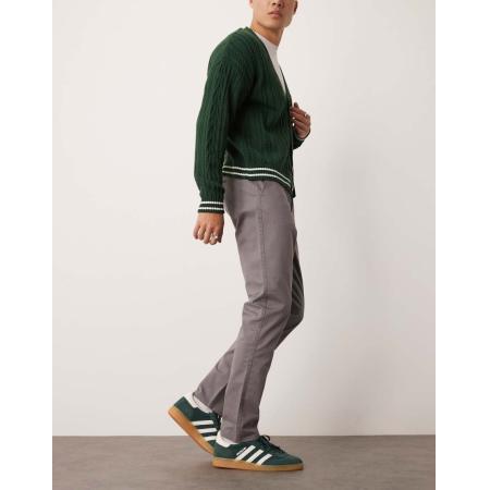 New Look - Smalle chino in donkergrijs