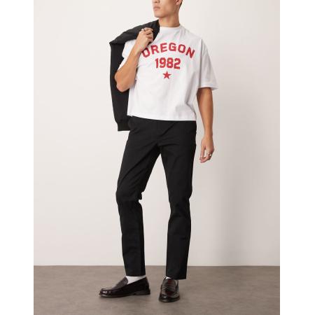 New Look - Smalle chino's in zwart