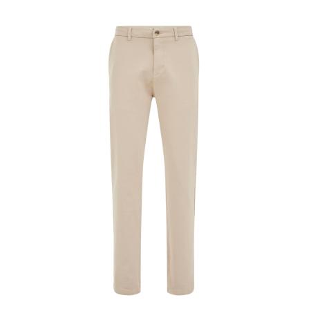 Fundamentals heren slim fit chino van jog kwaliteit - Slim Fit - Greige - Katoen - Maat: 34/34
