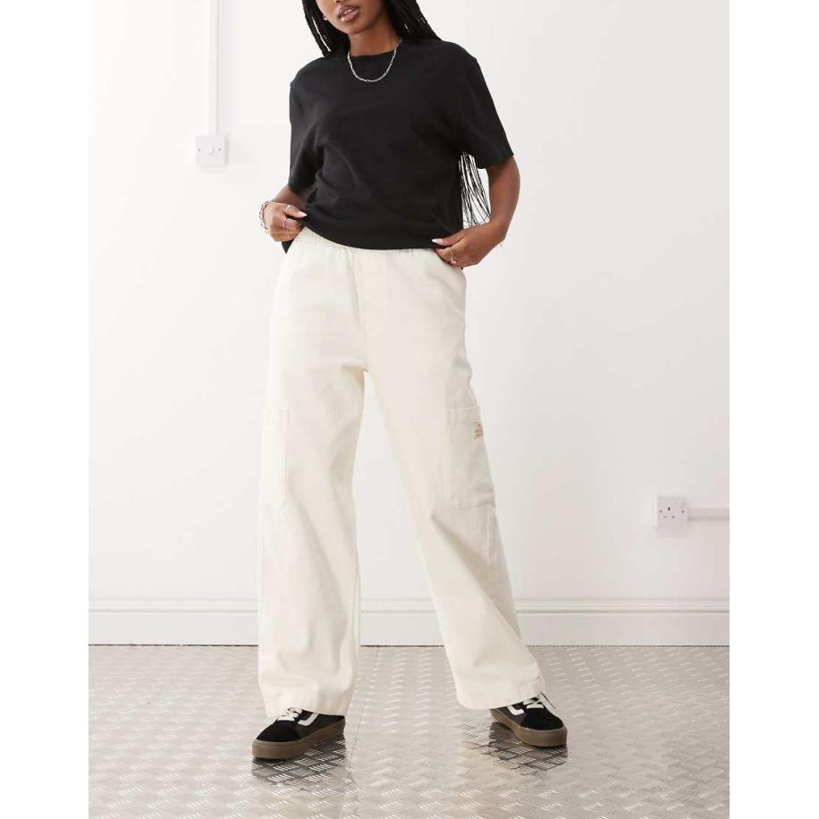 Obey Primal Cargobroek in crème-Wit Wit